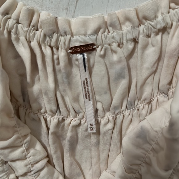 {NWOT} $128 FREE PEOPLE Ivory Combo Clementina Mini Dress - Picture 8 of 8